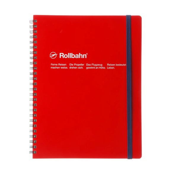 Graph Rollbahn Notebook: Red (5.5x7)