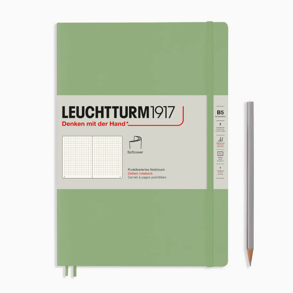 Leuchtturm Dot Grid Notebook: Sage (Soft Cover) (B5)