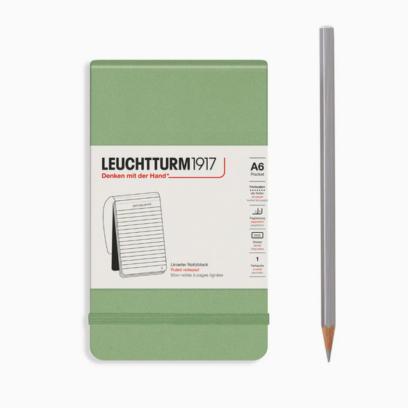 Leuchtturm Lined Pocket Notebook: Sage (A6)