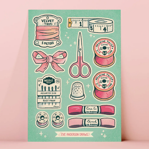 Haberdashery Sticker Sheet