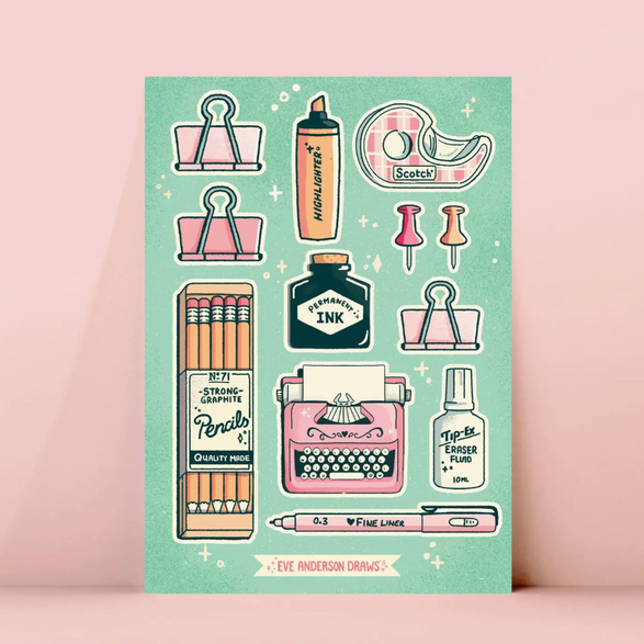 Stationery Sticker Sheet