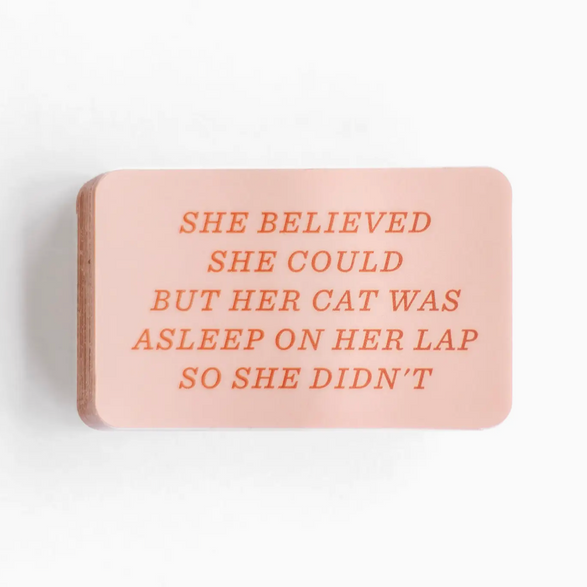 Her Cat Was Asleep Sticker