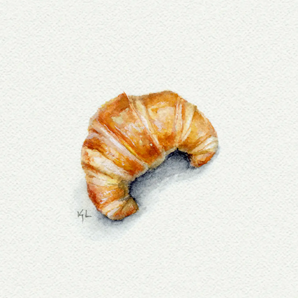 5x5 Art Print: Mini Croissant