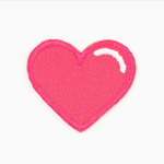 Pink Heart Embroidered Sticker Patch