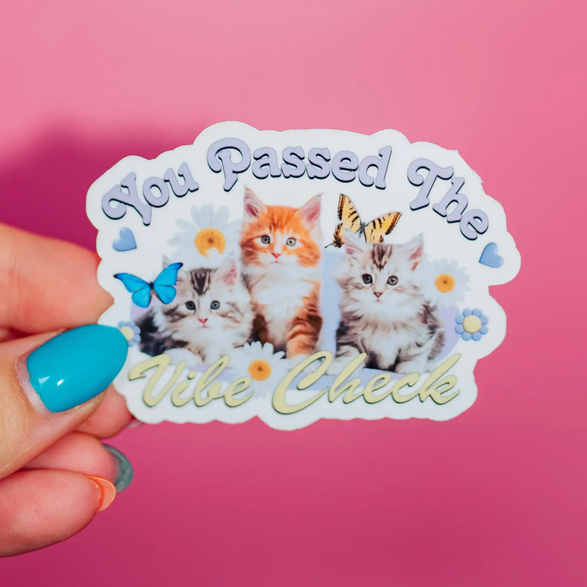 Vibe Check Cats Sticker