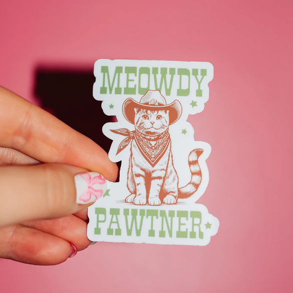 Meowdy Pawtner Sticker