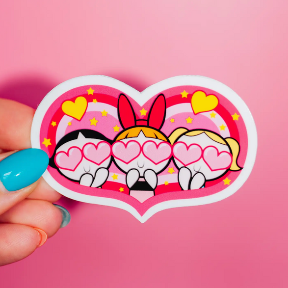 Powerpuff Girl Heart Sticker
