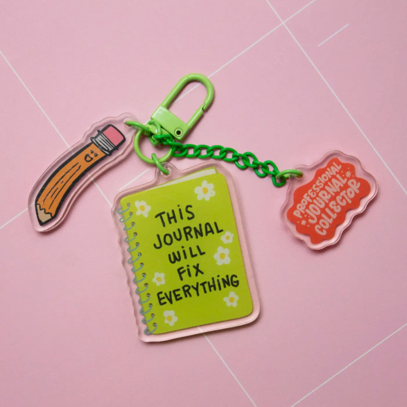 Journal Will Fix Everything Keychain
