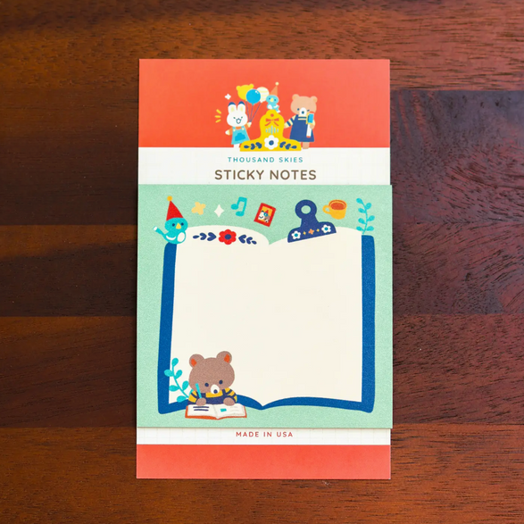 Journaling Bear Sticky Notepad