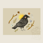 5" x 7" Art Print: Trinket Crow
