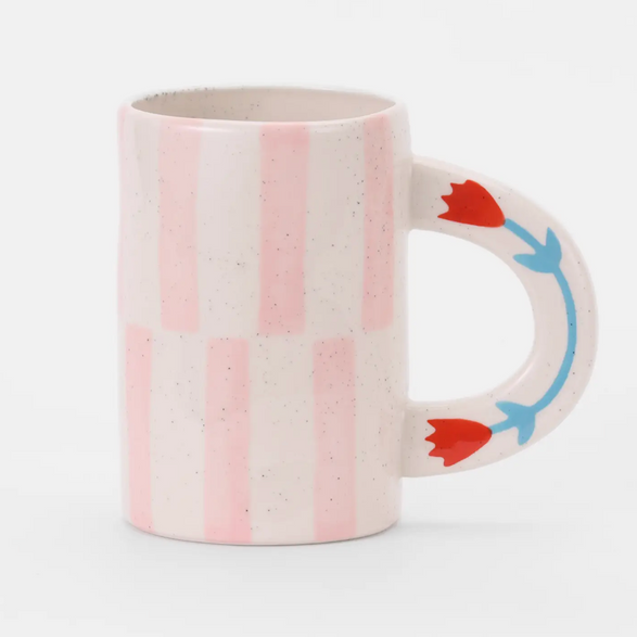 Pink Striped Mug