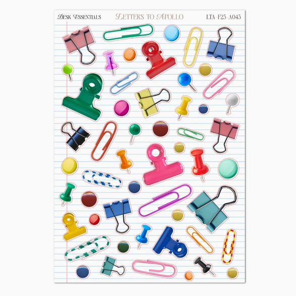 Desk Essentials Sticker Sheet