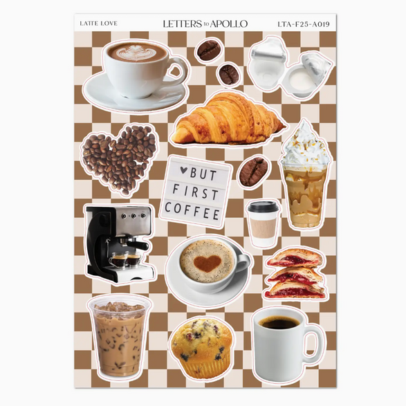 Latte Love Sticker Sheet