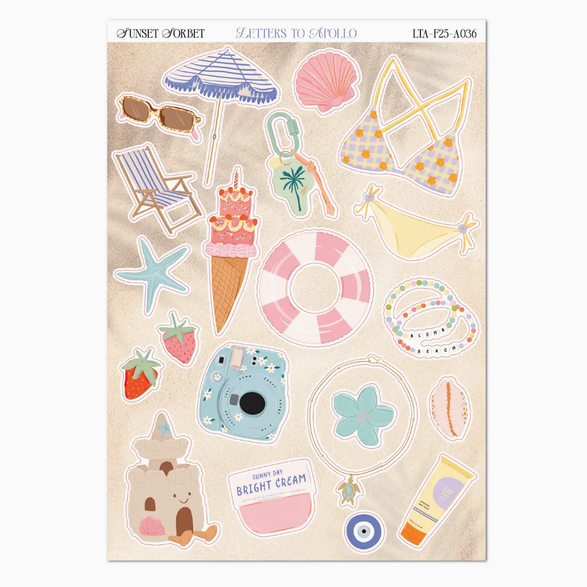 Sunset Sorbet Sticker Sheet