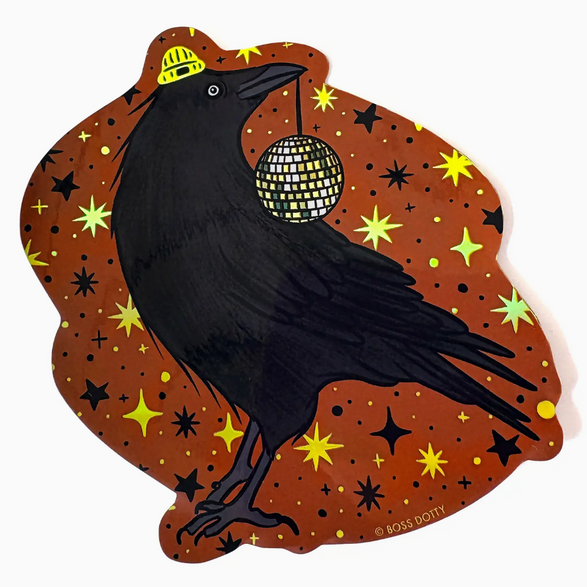Disco Crow Sticker