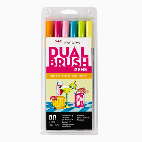 Dual Brush Markers - Set of 6 (9 options)