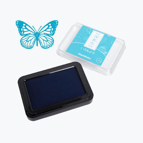 Shachihata Large Ink Stamp Pad - Turquoise Blue