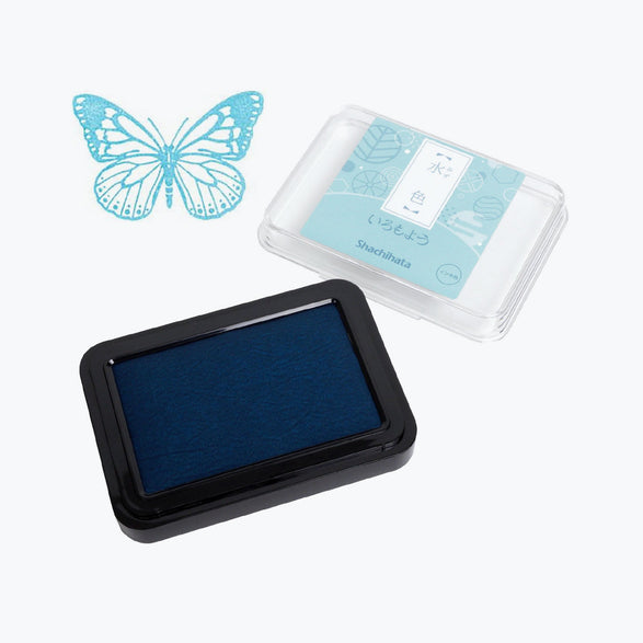 Shachihata Large Ink Stamp Pad - Light Blue