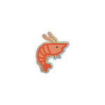Shrimp Glitter Vinyl Sticker