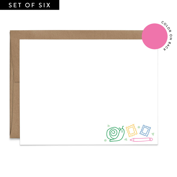 Snail Mail Flat Notecard Set