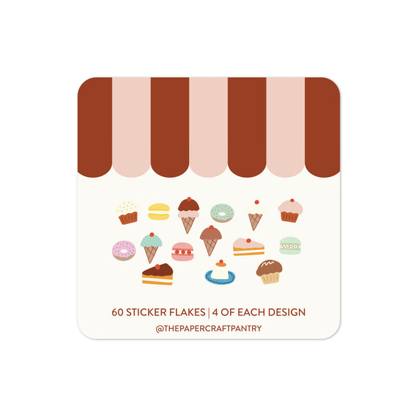 Sweets & Treats Sticker Flakes - Set of 60