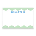 Blue + Mint Things To Do Notepad