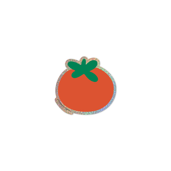 Tomato Glitter Vinyl Sticker