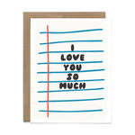 Love You Notebook Paper Card