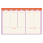 Weekly Notepad: Wavy Purple