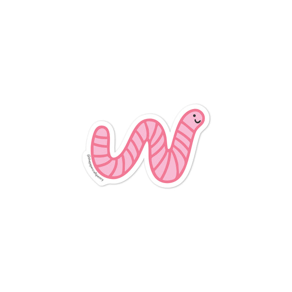 Worm Vinyl Sticker