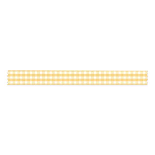Yellow Gingham Washi Tape - 15mm
