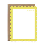 Yellow Stamp Flat Notecard