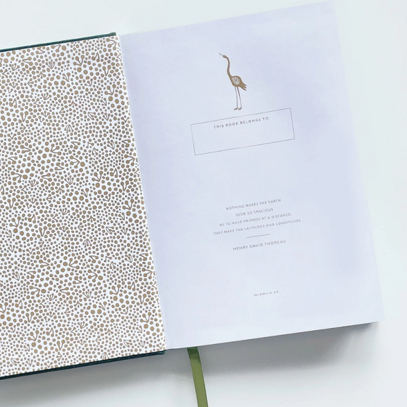 Green Floral Address Book