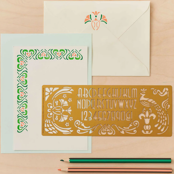 Art Nouveau Drawing Stencil