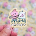 Artist Bunny Sticker