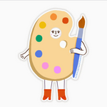 Paint Palette Friend Sticker