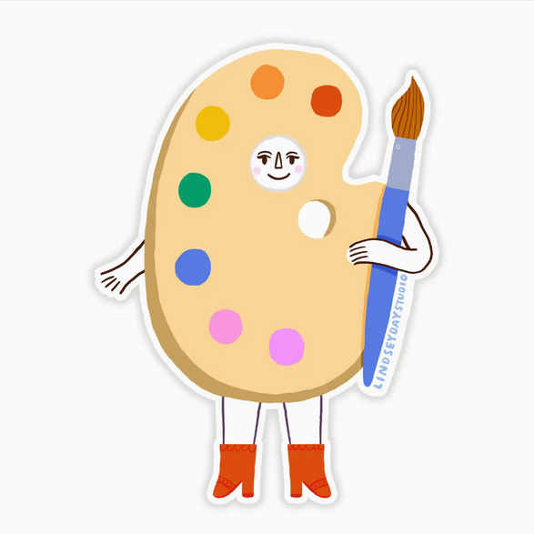 Paint Palette Friend Sticker