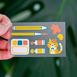 Artsy Orange Cat Sticker