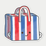 Red White Blue Bag Sticker