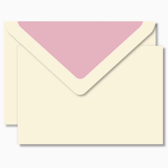 Crown Mill Notecard Set - Cream/Pink