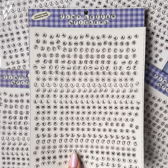 Bead Letter Sticker Sheets