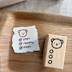 Bear Checklist Wooden Stamp