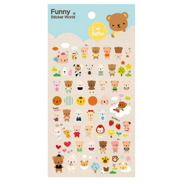 Bebe Bear Sticker Sheet