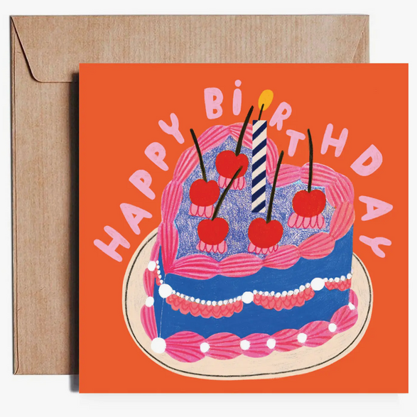 Happy Birthday Heart Cake