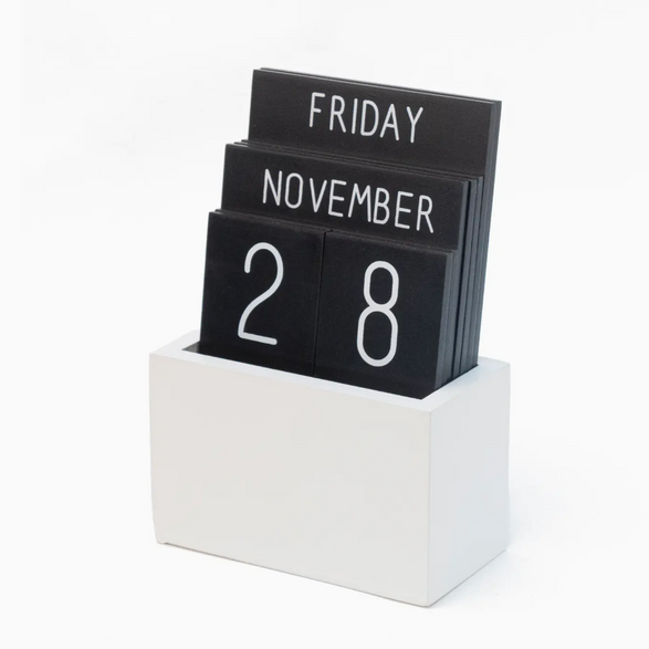 Small Black + White Perpetual Calendar