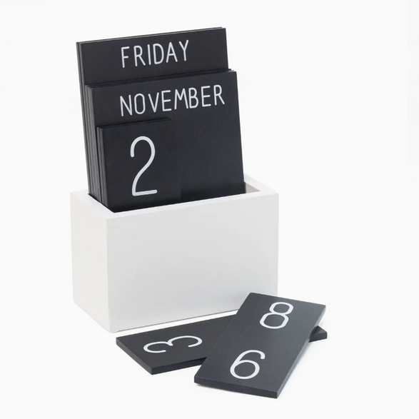 Small Black + White Perpetual Calendar