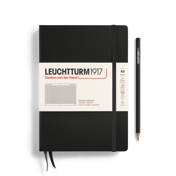 Leuchtturm Graph Notebook: Black (A5)