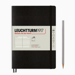 Leuchtturm Lined Notebook: Black (Softcover) - A5