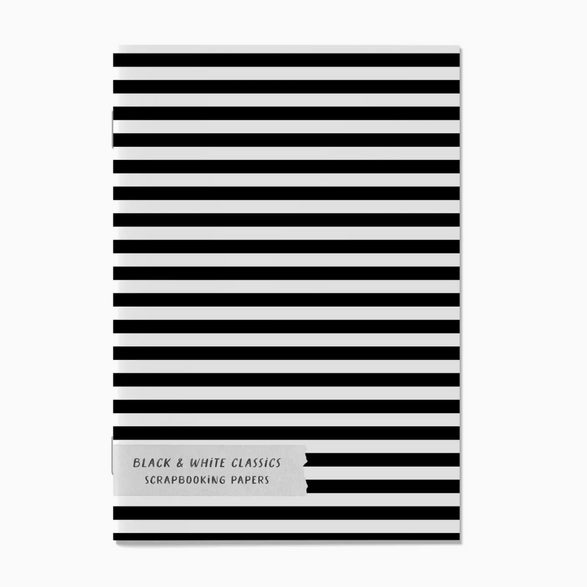 Black & White Scrapbook Paper Booklet