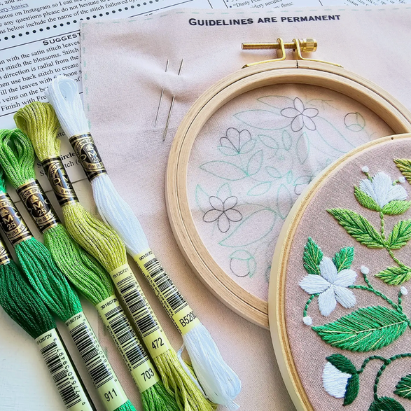 Embroidery Kit: Blissful Blooms